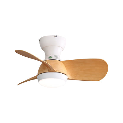 23 Inch Mini Led Ceiling Fan With 3 ABS Blades Remote Control DC Motor For Bedroom