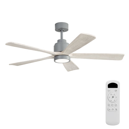 52 Inch Ceiling Fan with Light, 6-Speed Quiet Remote Control, Dimmable LED,  for  Living Room, Bedroom and other Indoor