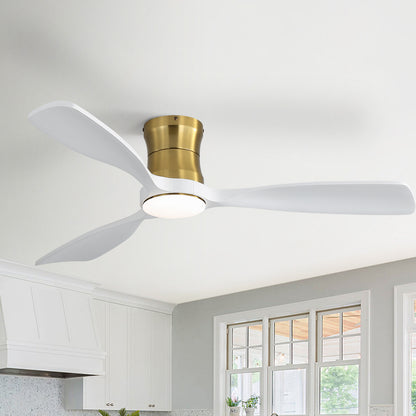 48 Inch Golden Wood Ceiling Fan with Light