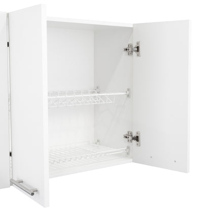 Sitka Wall Cabinet, Two Spacious Divisions, Four Doors
