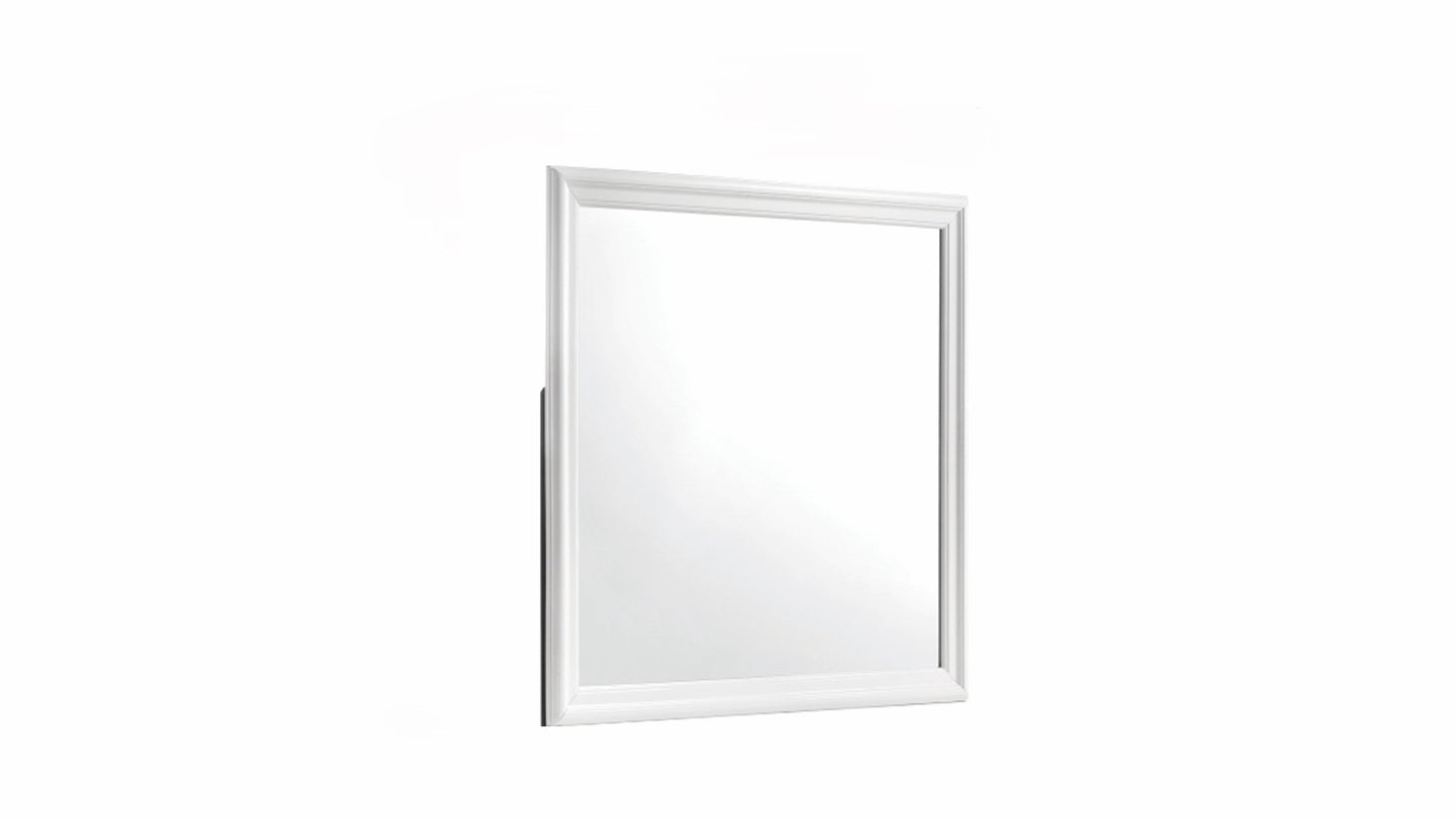 Blaze Modern Style Mirror Made with Wood in White (Only Mirror)