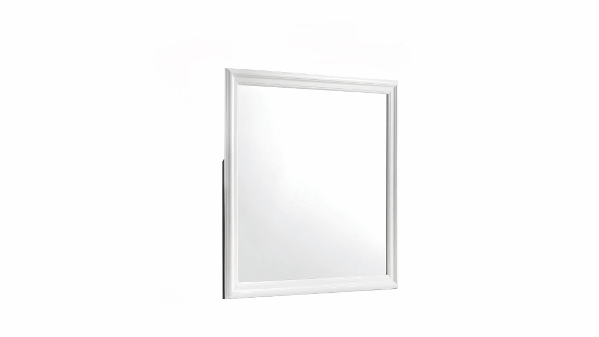 Blaze Modern Style Mirror Made with Wood in White (Only Mirror)