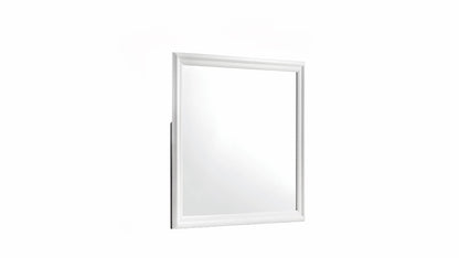 Blaze Modern Style Mirror Made with Wood in White (Only Mirror)