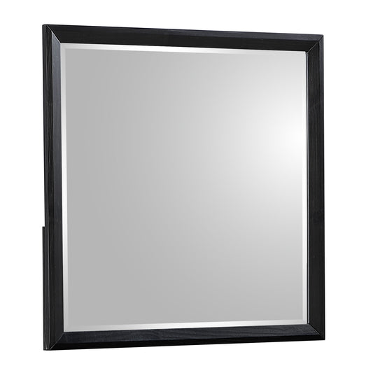 Houston Traditional Style Mirror Made with Wood in Walnut(THIS ITEM INCLUDES MIRROR ONLY)