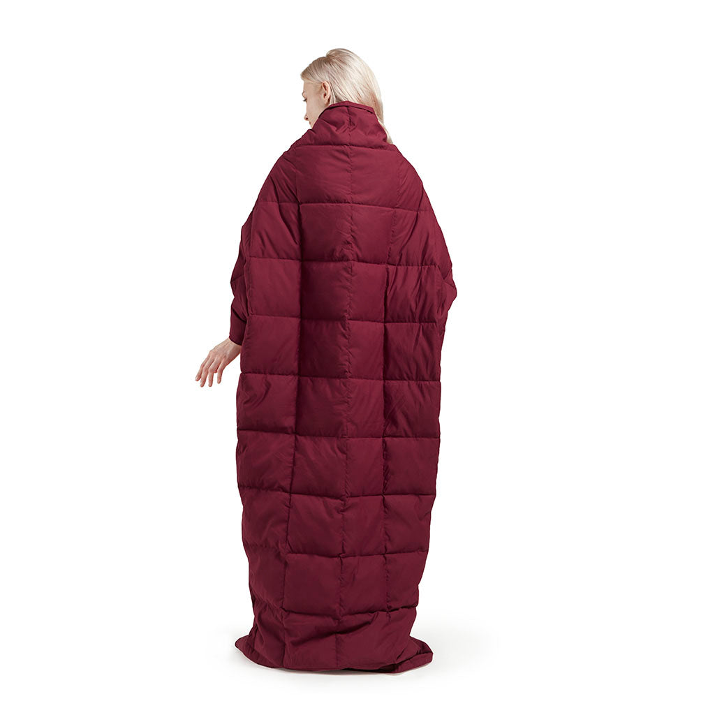 We Ble Red Microfiber Throw - Cozy Comfort & Storage