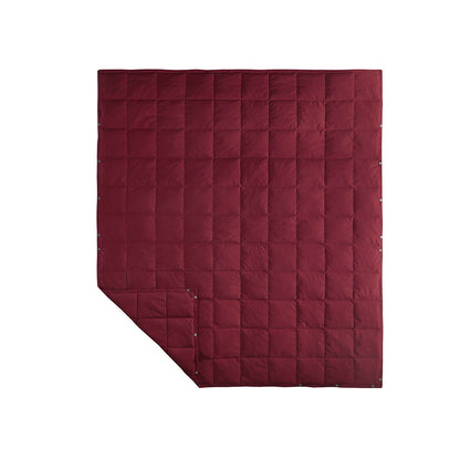 We Ble Red Microfiber Throw - Cozy Comfort & Storage