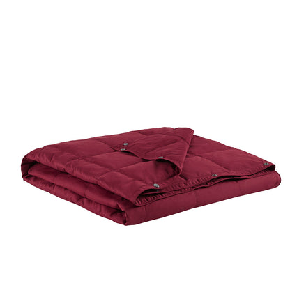 We Ble Red Microfiber Throw - Cozy Comfort & Storage