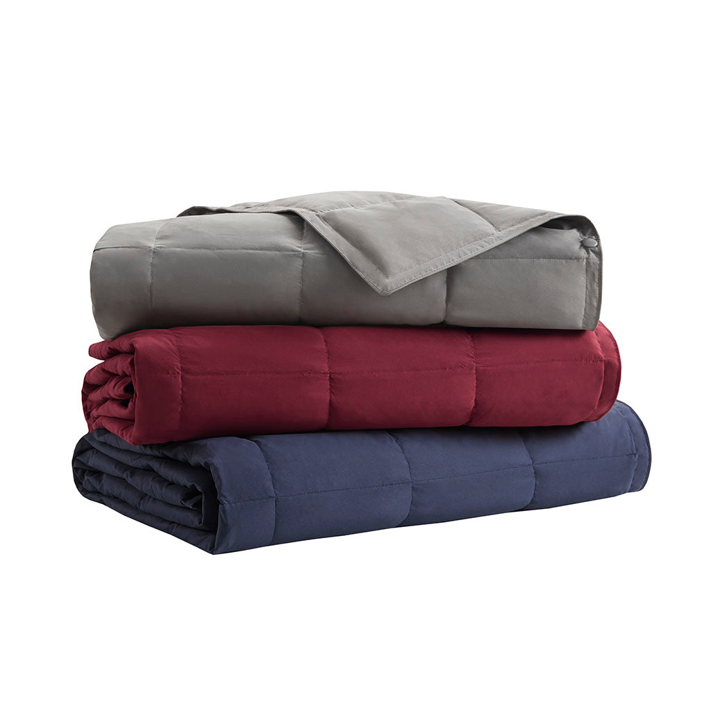 We Ble Red Microfiber Throw - Cozy Comfort & Storage