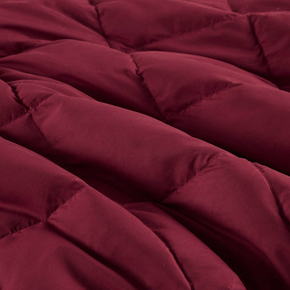 We Ble Red Microfiber Throw - Cozy Comfort & Storage