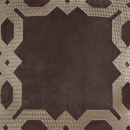 Brown Geometric Polyester Pillow Sham 26x26"