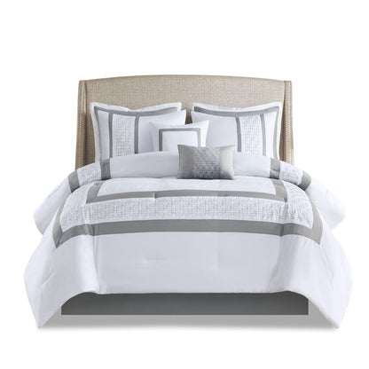 White King Comforter Set 8 Piece for Home Spaces