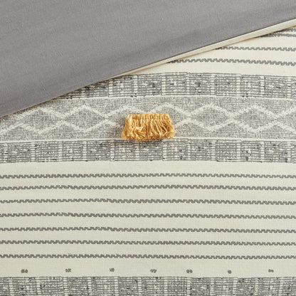 Gray Yellow Queen Cotton Comforter Set