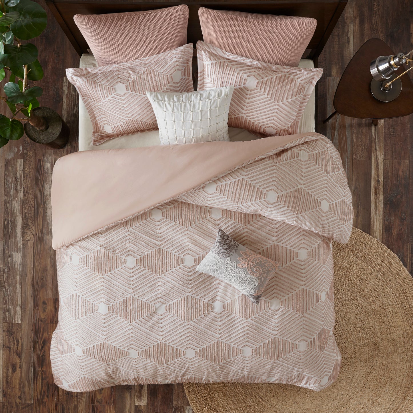 King Size Blush Cotton Comforter Set