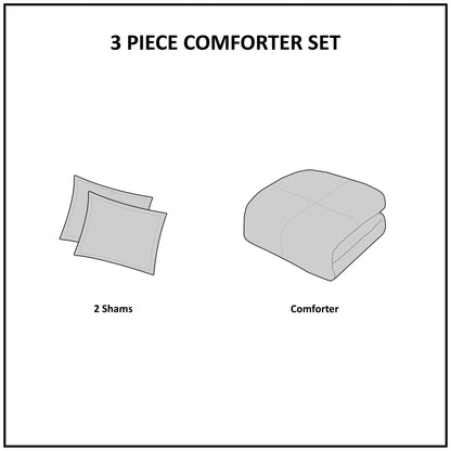 King Cotton Comforter Set Taupe Chenille Bedding