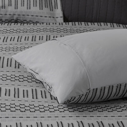 King Size Grey Black Cotton Comforter Set