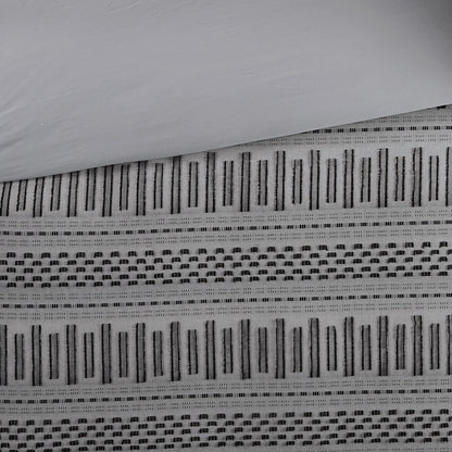 King Size Grey Black Cotton Comforter Set