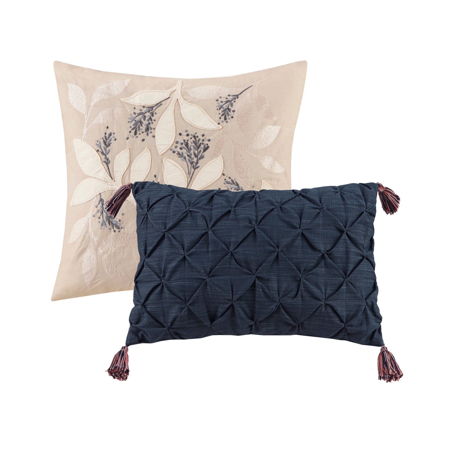Navy Queen Comforter Set - 8 Piece Bedding