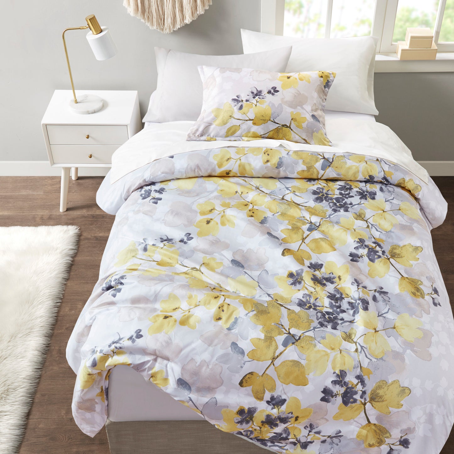 Multicolor Botanical Comforter Set - Queen Size