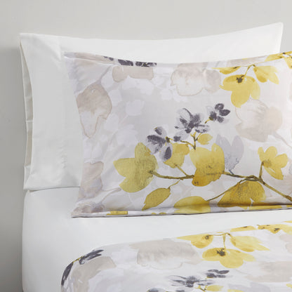 Multicolor Botanical Comforter Set - Queen Size