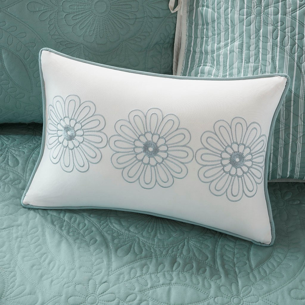 Twin Size Blue Cotton Daybed Cover Set