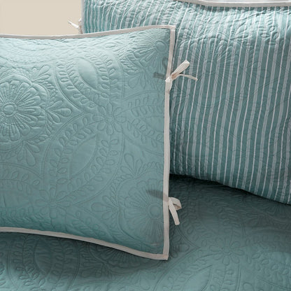 Twin Size Blue Cotton Daybed Cover Set