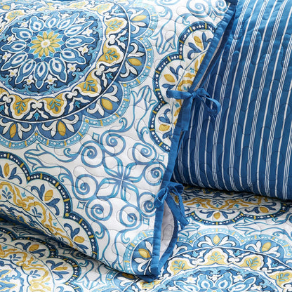 6 Piece Reversible Daybed Cover Set Blue