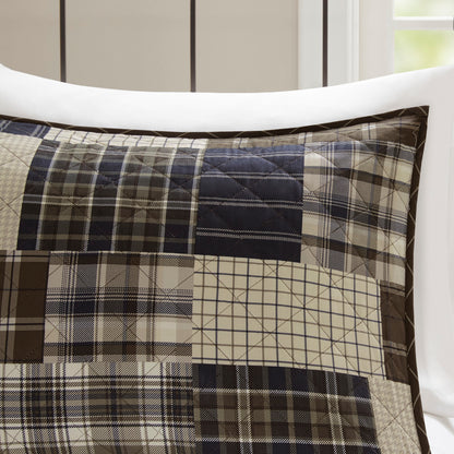 Black & Brown Reversible Quilt Set - King/Cal King