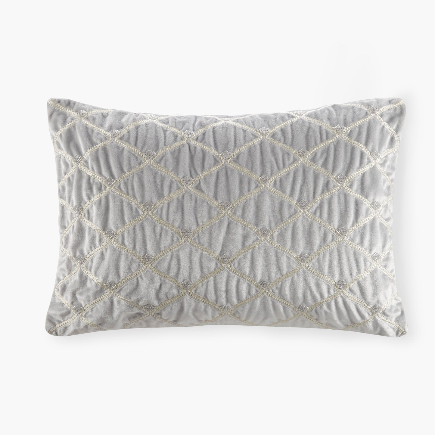 Oblong Decor Pillow Silver 22x15"