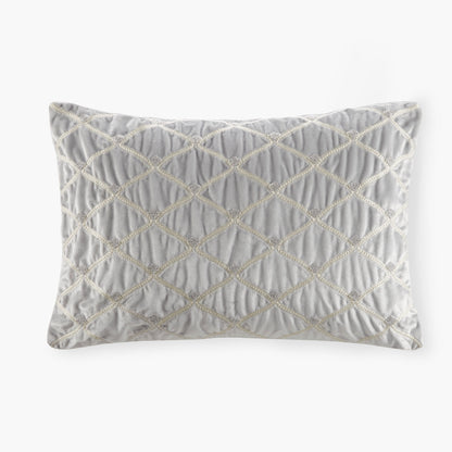 Oblong Decor Pillow Silver 22x15"
