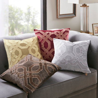 18x18" Gold Cotton Decorative Pillow Set