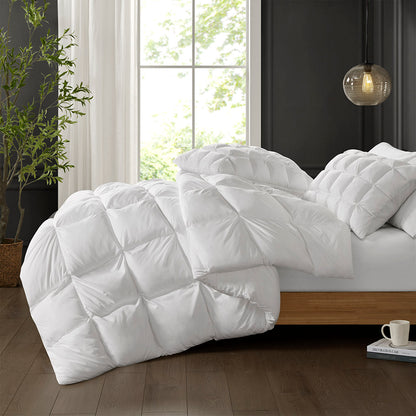 Overfilled White Comforter - Plush Comfort & Storage