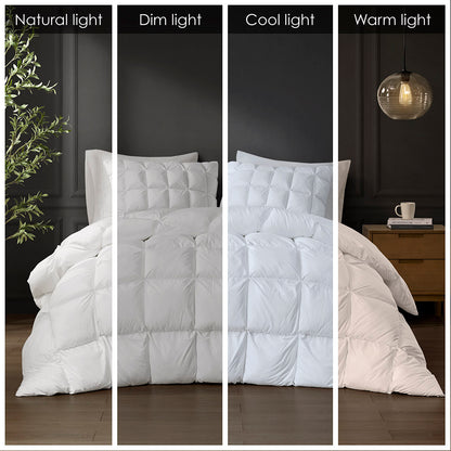 Overfilled White Comforter - Plush Comfort & Storage
