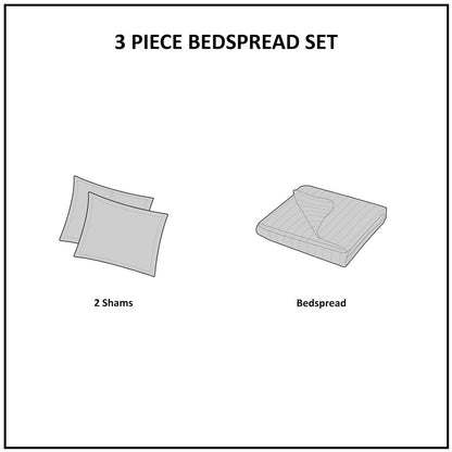 King/Cal King Reversible Bedspread Set - Seafoam Green Microfiber