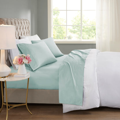 4- Piece Full Cooling Cotton Blend Sheet Set