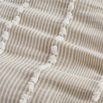 Taupe Cotton Comforter Set - Full/Queen Size
