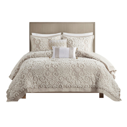 King Size Cotton Taupe Duvet Cover Set