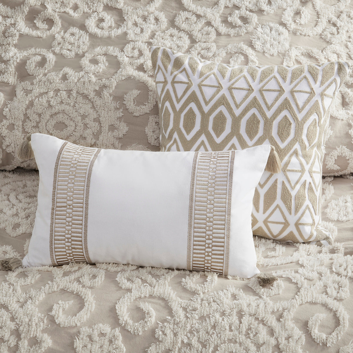 King Size Cotton Taupe Duvet Cover Set