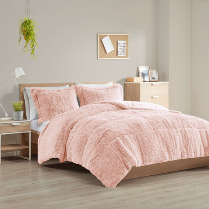 King/Cal King Shaggy Long Fur Comforter Mini Set