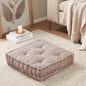Blush Polyester Chenille Floor Pillow Cushion 20x20"