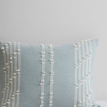 Aqua Cotton Jacquard Comforter Set - Queen Size Comfort