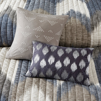 Navy Cotton King Quilt Set - Luxurious Comfort & Style