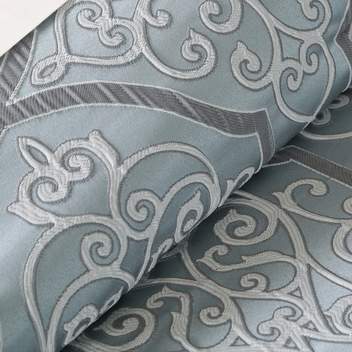 California King Blue Cotton Comforter Set 12 Piece
