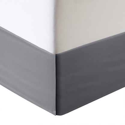 Twin Grey Peach Polyester Comforter Set with Bed Skirt