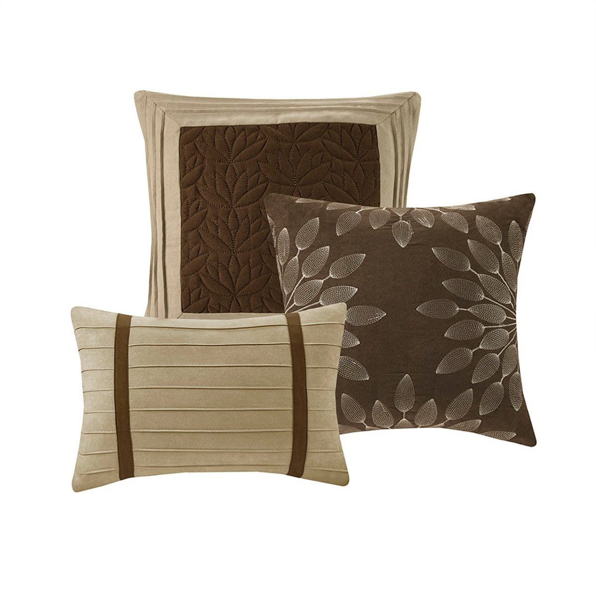 King Size Natural Polyester Faux Suede Comforter Set