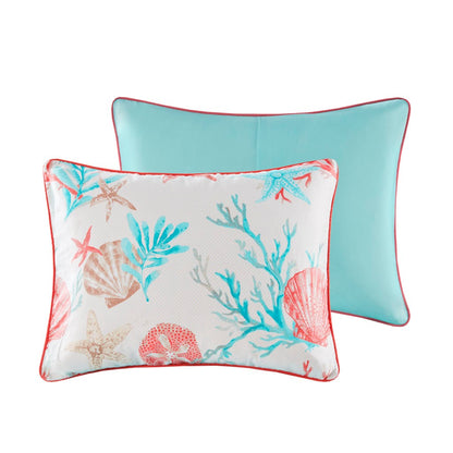 King Coral Cotton Sateen Comforter Set for Luxurious Bedroom Sleep