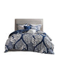 King Size Indigo Polyester Comforter Set