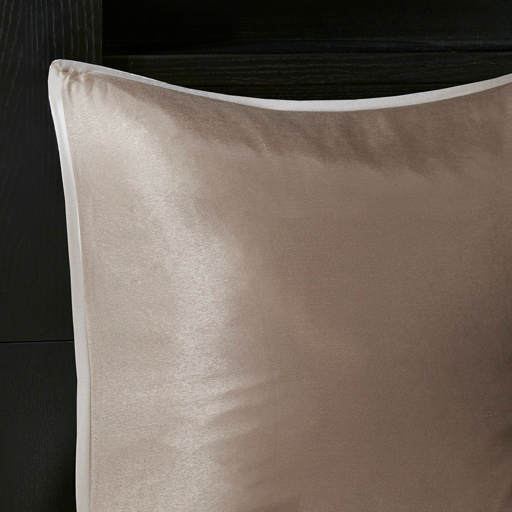 King Size Beige Polyester Comforter Set