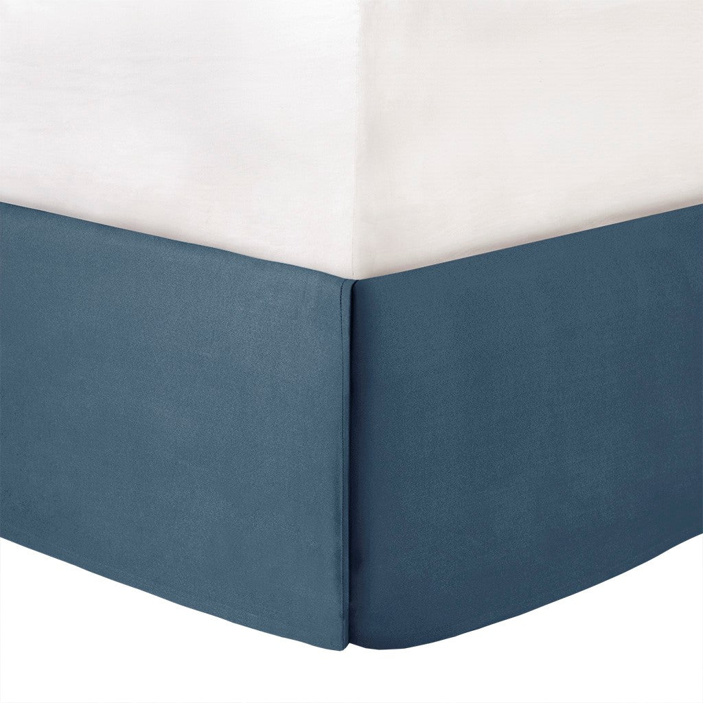Queen Blue Polyester Comforter Set 7 Piece