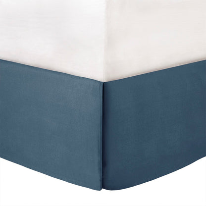 Queen Blue Polyester Comforter Set 7 Piece