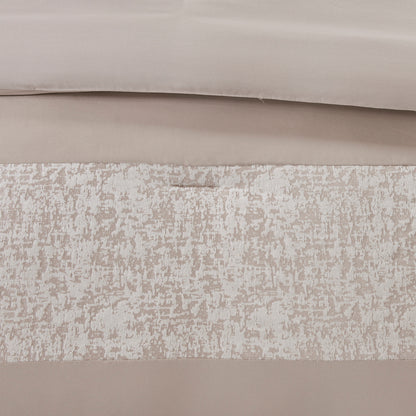 7 Piece Chenille Jacquard Comforter Set - Luxurious King Bedding